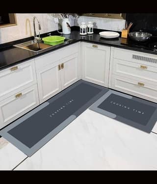 Bhavyta Assorted Rubber Square Floor Mat ( Pack of 2 )