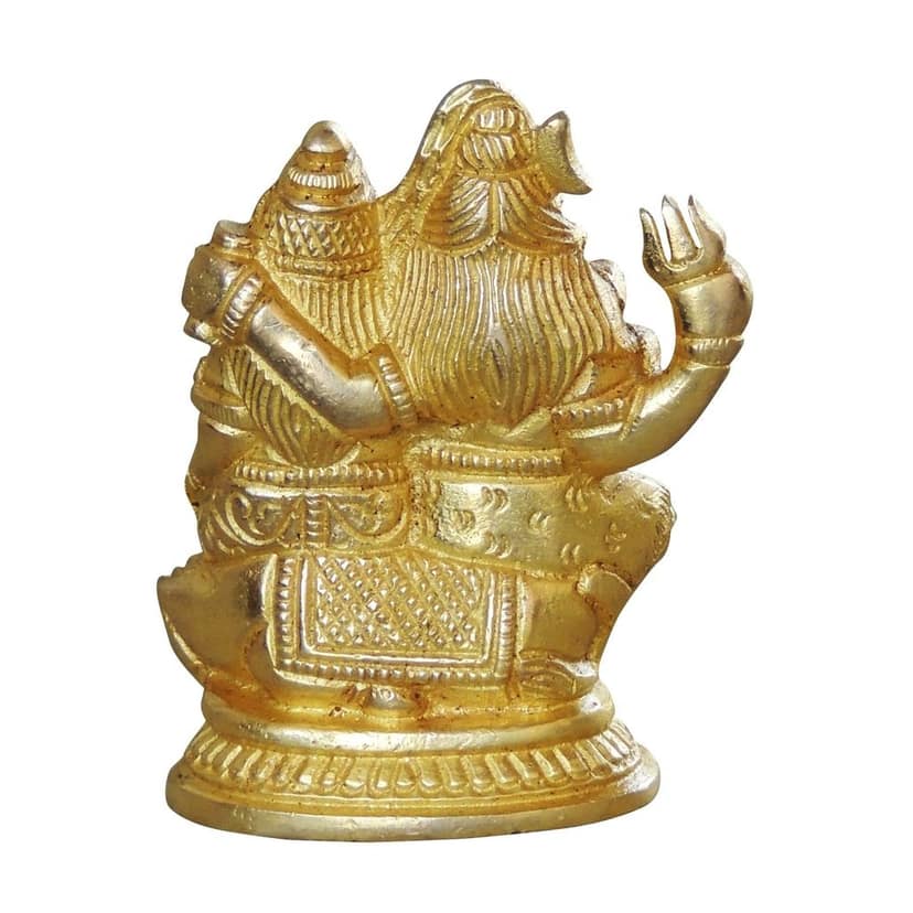 Brass Shiv Parivar Statue - Handcrafted Religious Home Decor, Height : 2.5 Inch (BSMAS1045 D) view 3