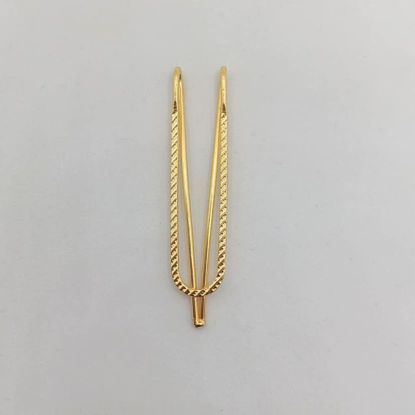 Shall Pins (4 Golden + 4 Silver) 8 Pieces - 4.8 cm Length - Multi-Purpose Metal Pins for Girls and Women- U Shape Clip for Saree - Dupatta - Hijab and Chunari view 2