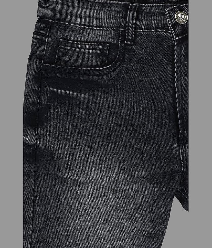 plounge Black Denim Men's Denim Shorts ( Pack of 1 ) view 2