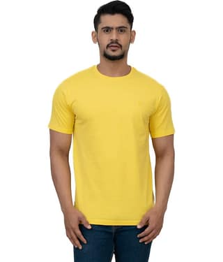 Cotstyle Pack of 1 Cotton Regular Fit Men's T-Shirt ( Yellow )
