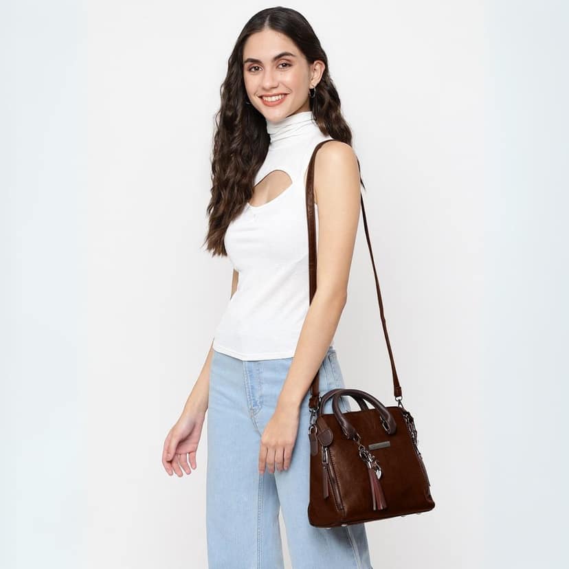 VISMIINTREND Stylish Sling Bag | Pu Leather Crossbody Satchel Bag | Women Handbag for Office | Travel | Daily Use | Detachable Adjustable Strap view 3