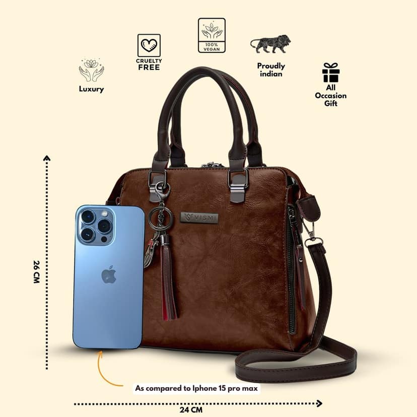 VISMIINTREND Stylish Sling Bag | Pu Leather Crossbody Satchel Bag | Women Handbag for Office | Travel | Daily Use | Detachable Adjustable Strap view 7
