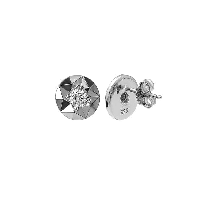 Silver Gemisphere Earrings view 4