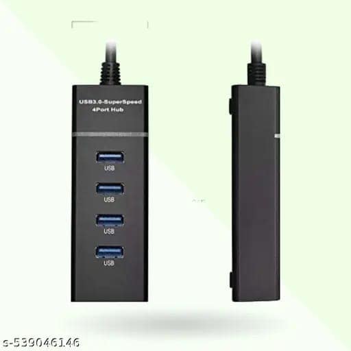 4 Port USB HUB SuperSpeed 3.0 Portable Mini-Hub For Pendrive, Mouse, Keyboards, Camera, Mobile, Tablet, PC, Laptop, TV Etc ( USB Hub (Black) view 2