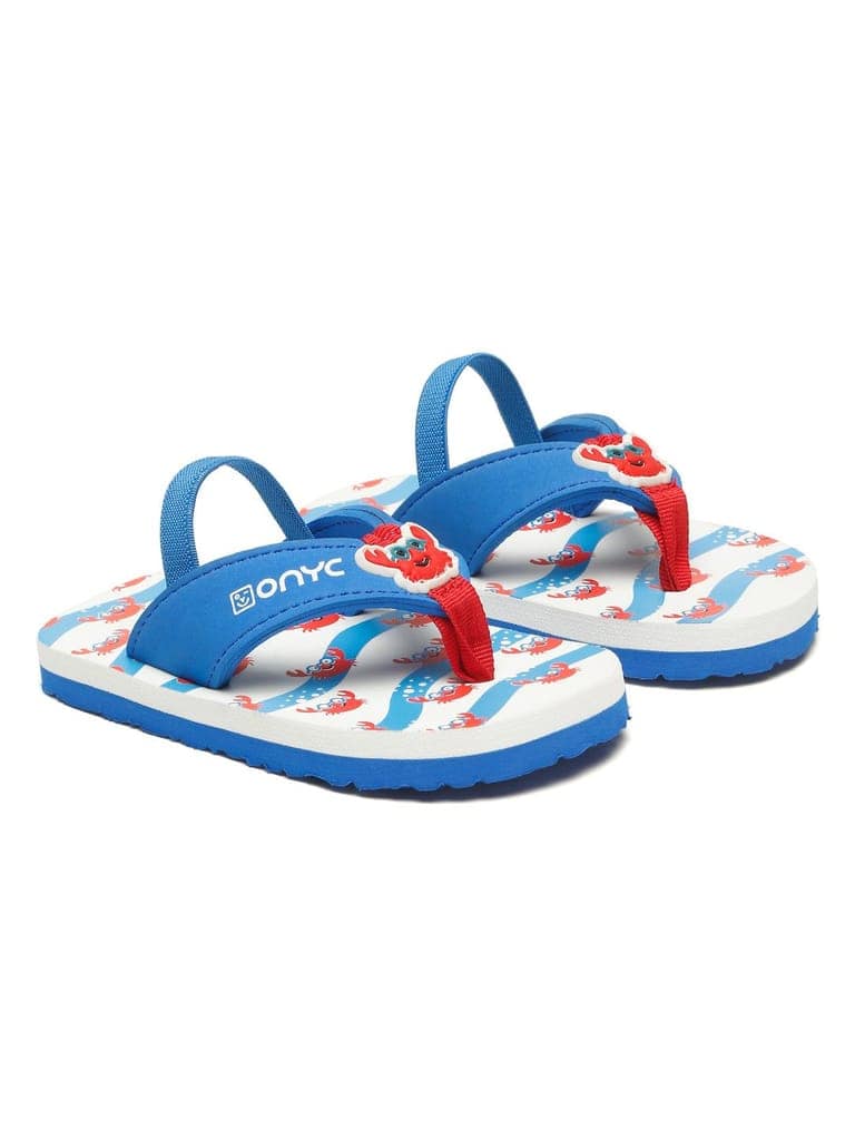Premium Crab V-Shape Flip-flops - Blue (Unisex) view 3