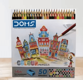 DOMS 50 Shades Super Soft Colour Pencils – Flat Pack