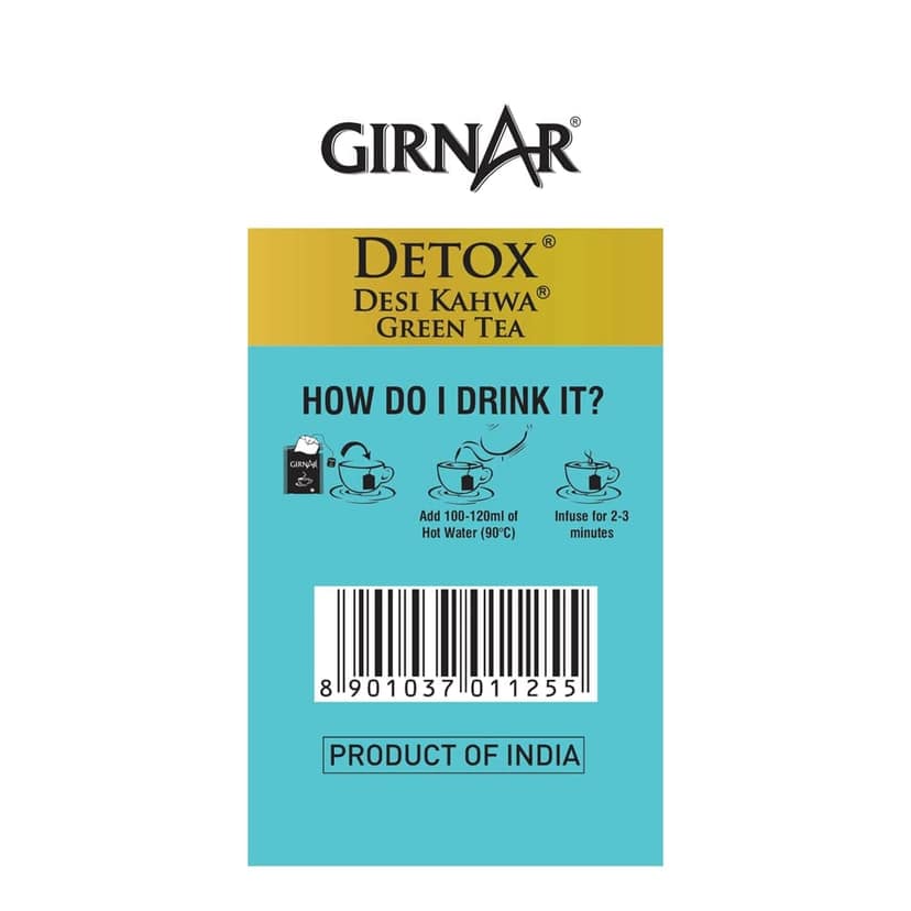 Girnar Food & Beverages Pvt. Ltd. Detox Green Tea - Desi Kahwa (36 Tea Bags) 90 gm view 2