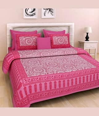 PETROSOLY Cotton 1 Double Queen Bedsheet with 2 Pillow Covers ( Brown )
