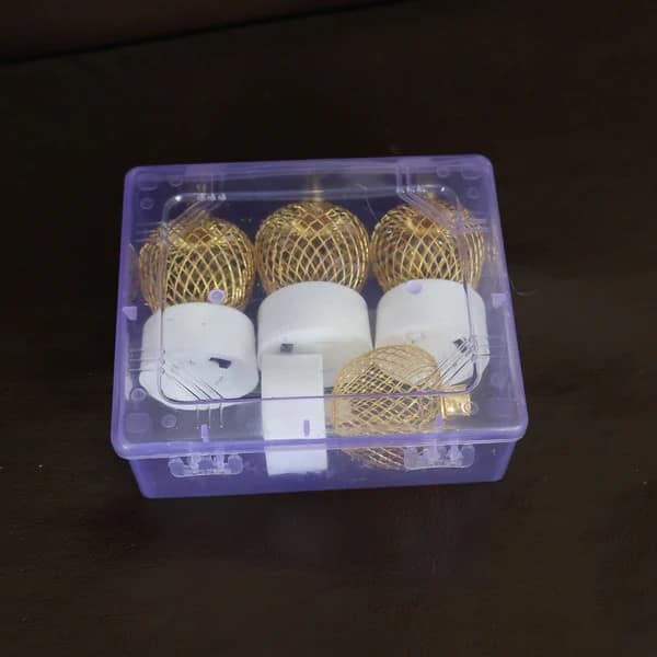 Decorative Apple Shape LED Tealight Candles (4 Pcs)