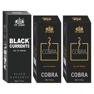 ST-JOHN Cobra 30ml Pack of 2 & Black Current 50ml Body Perfume Combo Gift Pack Eau de Parfum - 110 ml (For Men & Women)