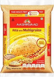 Aashirvaad Atta With Multigrains, The High Fibre Atta, 5Kg Pack