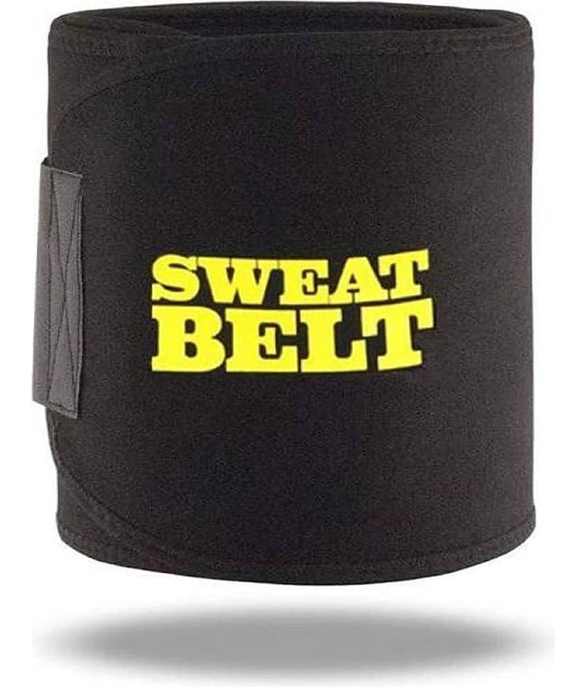 Sweat Slim Belt Free Size for Man and Women Fat Burning Sauna Waist Trainer - Promotes Healthy Sweat, Weight Loss, Lower Back Posture(Free Size)(Both Man and Women)