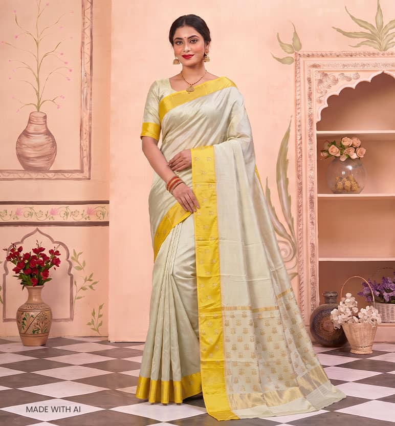 Handloom Chanderi Silk Saree view 7