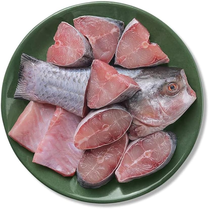 Rohu (Medium) - Curry Cut (With Head) 800 Grams