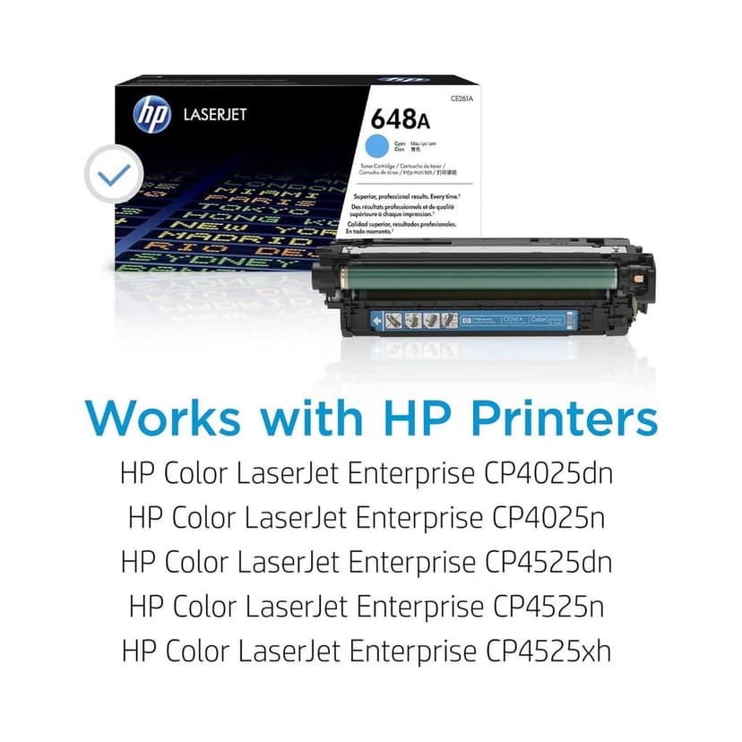 HP 648A Cyan Original LaserJet Toner Cartridge (CE261A) view 4