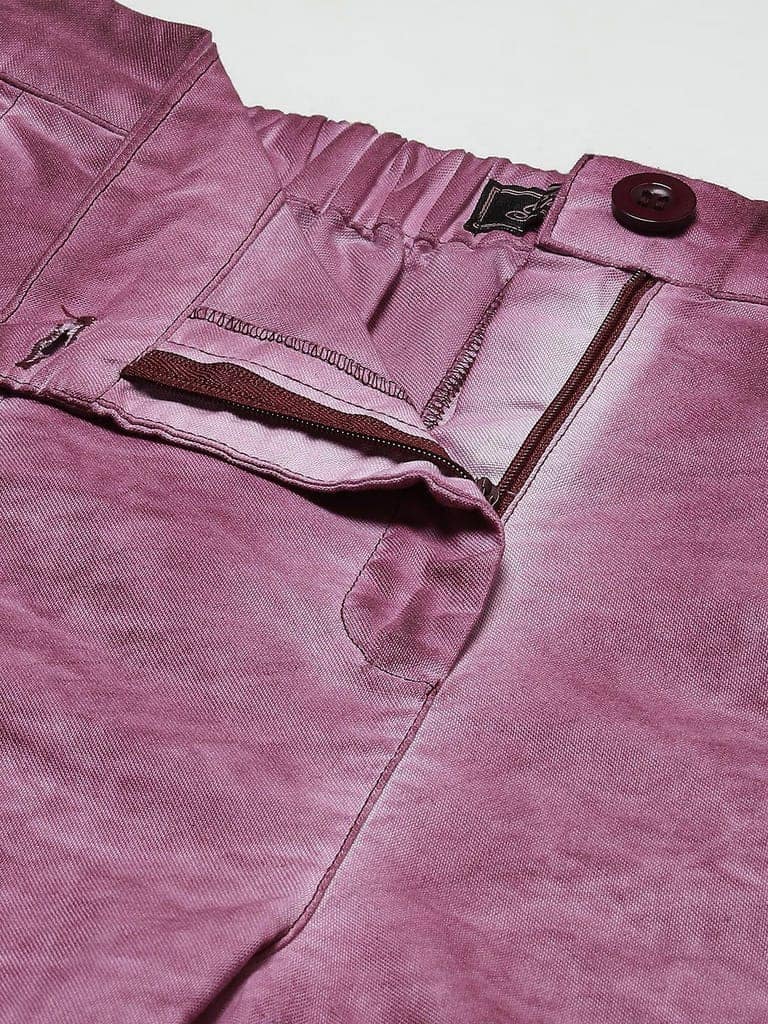 Women Purple Dyed Cotton Shorts view 5