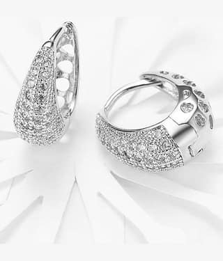 YOUBELLA Silver Danglers Earrings ( Pack of 1 )