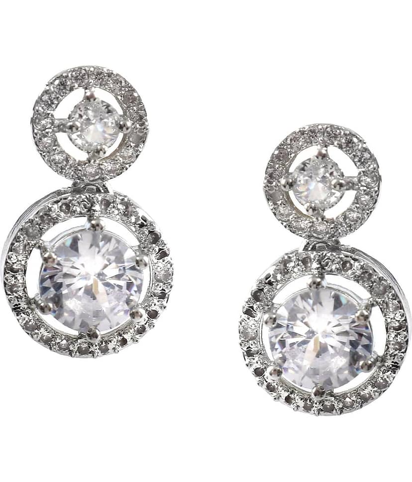Jewar Mandi - Pink Drop Earrings ( Pack of 1 )