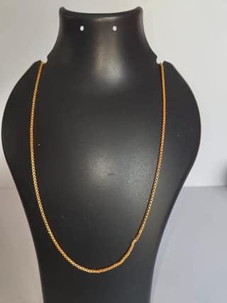 Gold Chain Necklace for Men and Women - Gold Plated - 2mm Curb Cuban Link Chain - 16 to 30 Inches