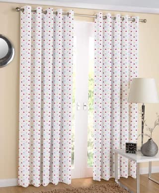 AIRWILL, 100% Cotton Curtains Self Designed with The Size of 4ft in Width and 7ft Length, Eyeleted Door Curtains. Pack of 2 Pieces.