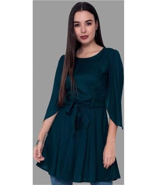Smien Women's Rayon Tunic ( Red )