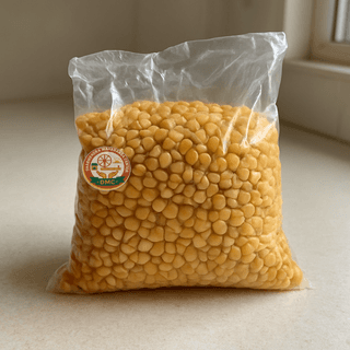 Dharmendra Mahananda Center's toor dal (split pigeon peas)