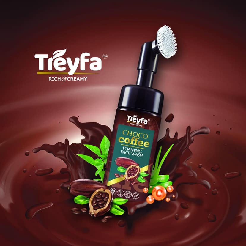 Treyfa Choco coffee foaming face wash view 5