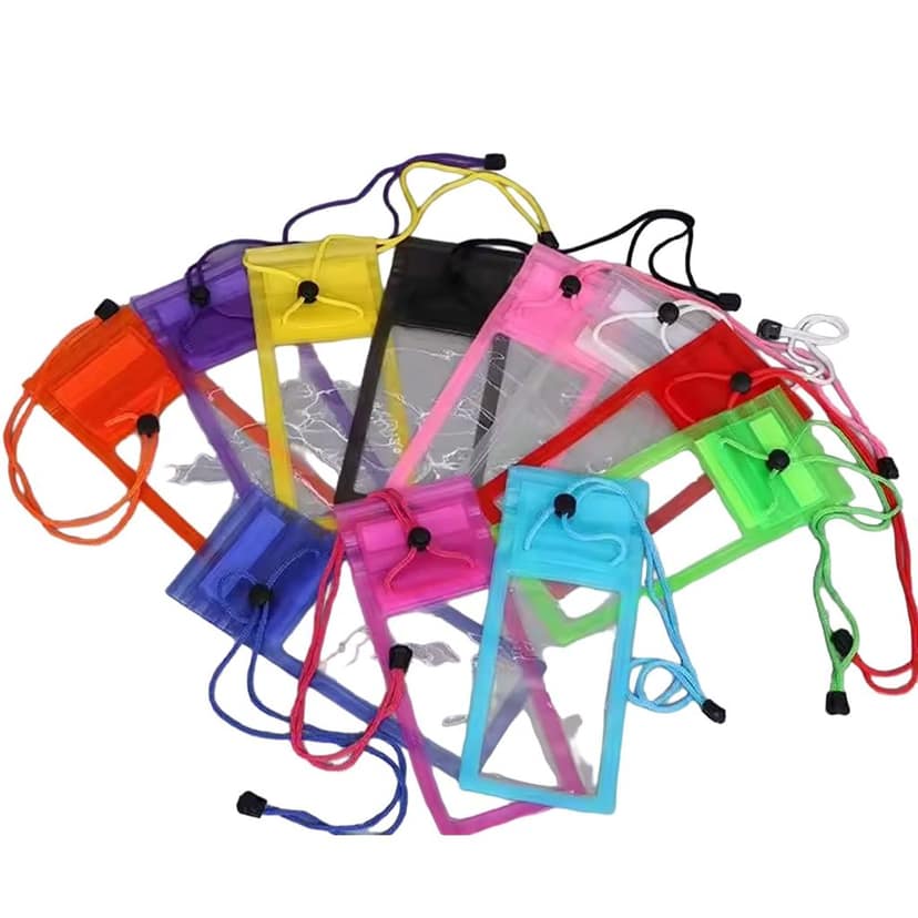 Heavy Duty Waterproof Mobile Rain Cover Touchscreen Pouch Water resistant bags(Pack of 10)