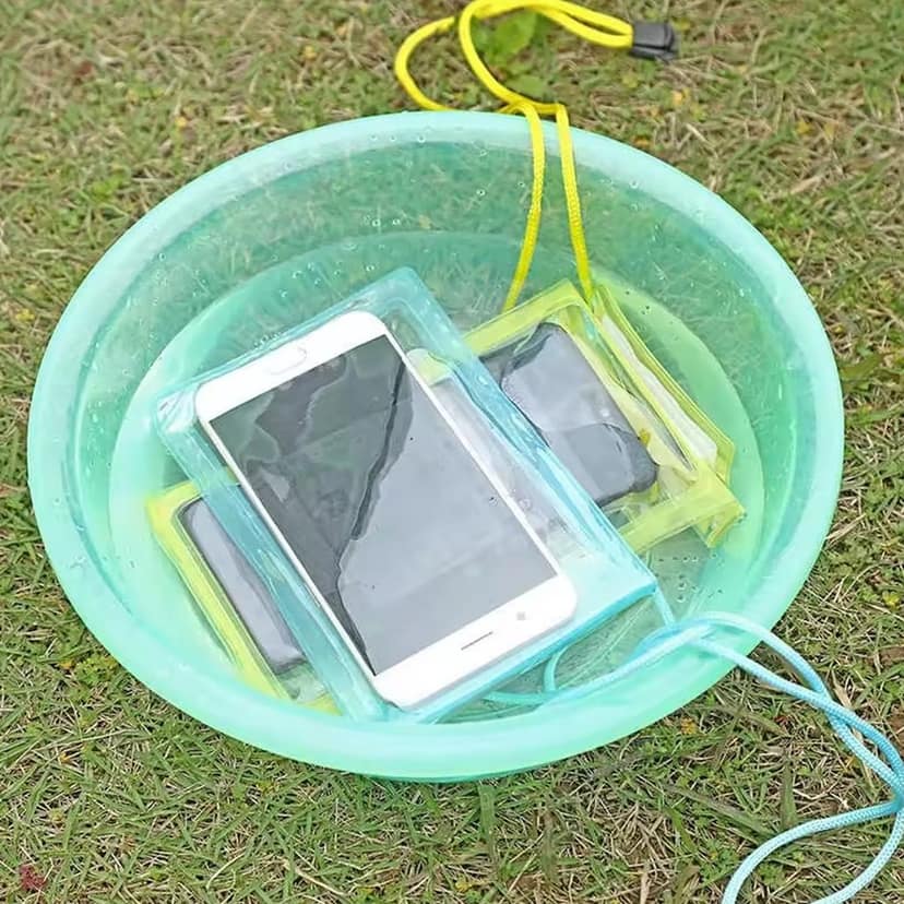 Heavy Duty Waterproof Mobile Rain Cover Touchscreen Pouch Water resistant bags(Pack of 10) view 5