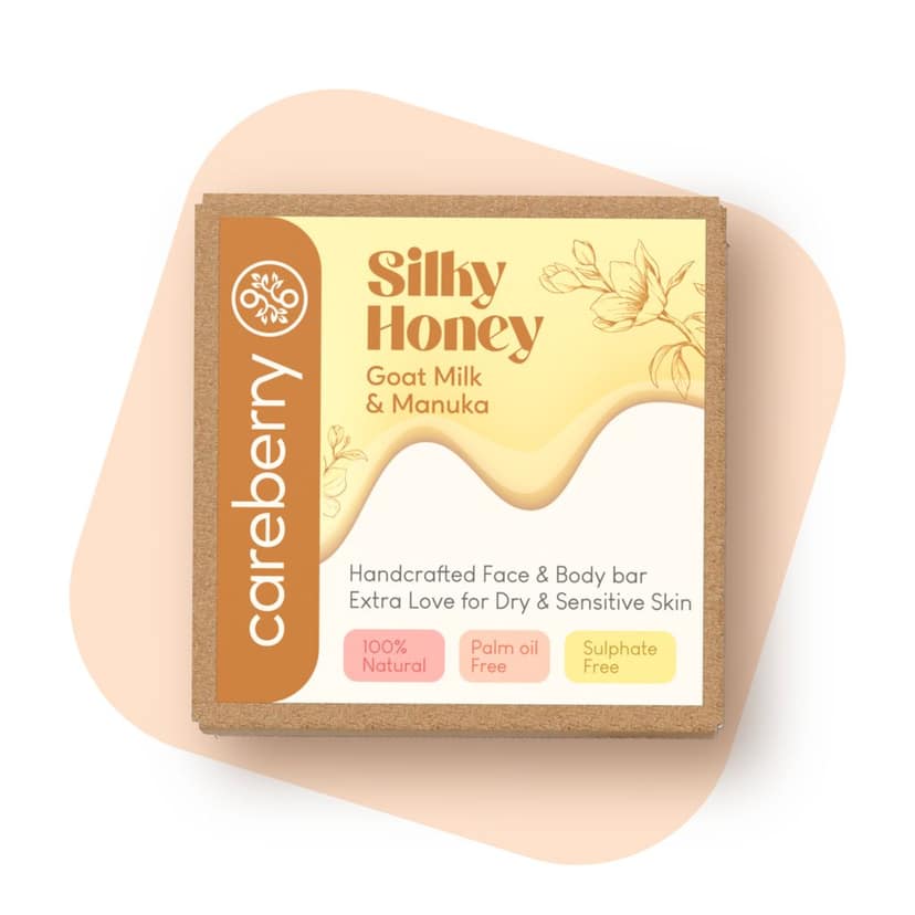 Careberry's Silky Honey Luxurious Goat Milk and Manuka Handcrafted Face and Body Bar for Ultimate Nourishment,100gm view 4