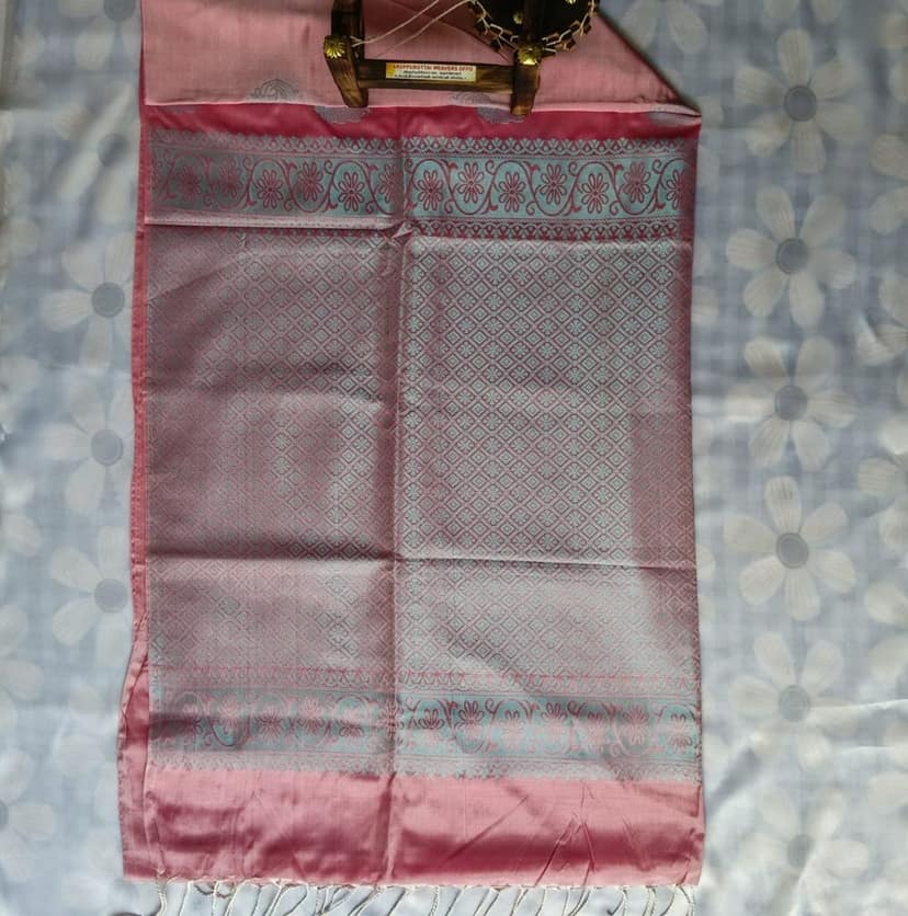 Khadi Cotton Saree With Blouse view 3