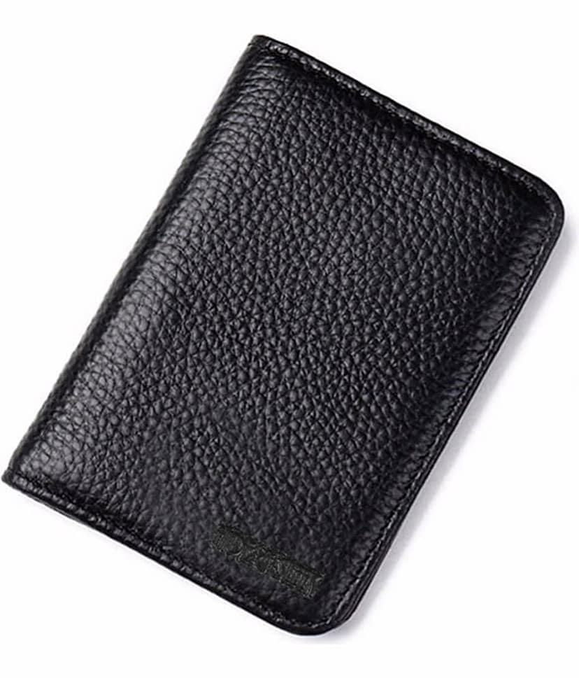Hide & Sleek Slim RFID Black Artificial Leather Credit Card Holder with 6 Slots view 2