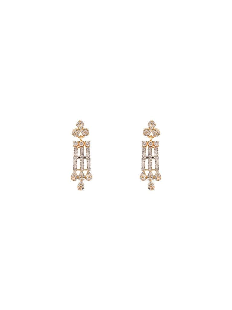 Gold Plated AD Zircon Studded Trendy Bridal Cocktail Jewellery Set view 7