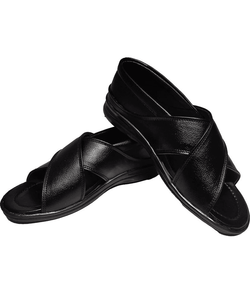 RAGE GAZE - Black Men's Sandals view 2