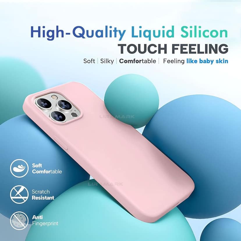 LIRAMARK Liquid Silicone Soft Back Cover Case for iPhone 15 Pro Max (6.7 inch) view 3