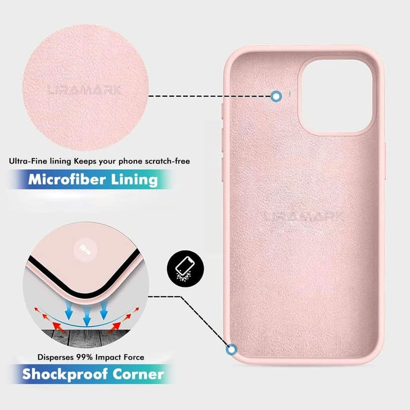 LIRAMARK Liquid Silicone Soft Back Cover Case for iPhone 15 Pro Max (6.7 inch) view 4