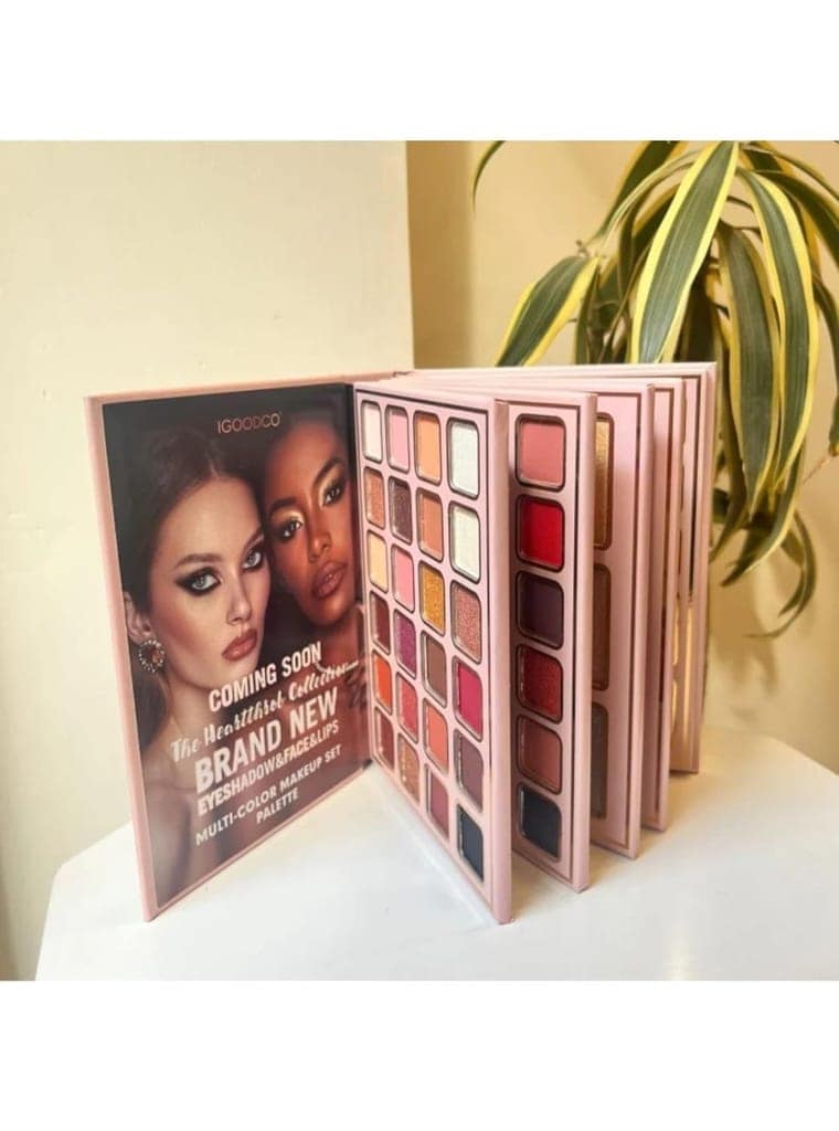 5in1 Book-Style Foldable Makeup Palette Set | Portable & Long-Lasting | Contour Blush Highlight Eyeshadow, Professional 48 Shades, Suitable for Multiple Skin Tones & Makeup Looks, Gift Idea All In One MakeupBook view 3