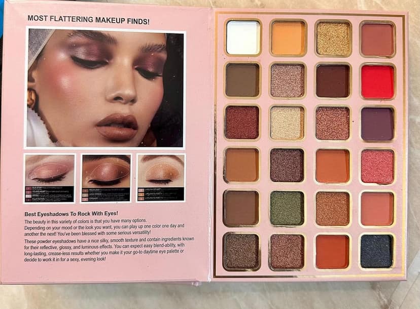 5in1 Book-Style Foldable Makeup Palette Set | Portable & Long-Lasting | Contour Blush Highlight Eyeshadow, Professional 48 Shades, Suitable for Multiple Skin Tones & Makeup Looks, Gift Idea All In One MakeupBook view 9