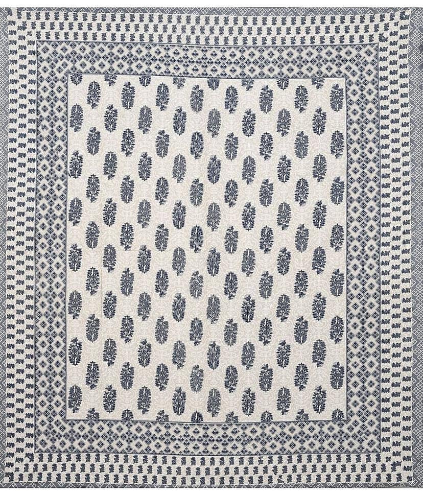 Cosito Cotton 1 Double Bedsheet with 2 Pillow Covers ( Grey ) view 2