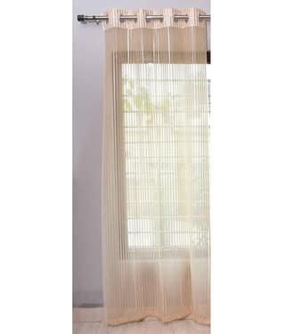 Panipat Textile Hub Others Semi-Transparent Eyelet Window Curtain 7 ft Single -White