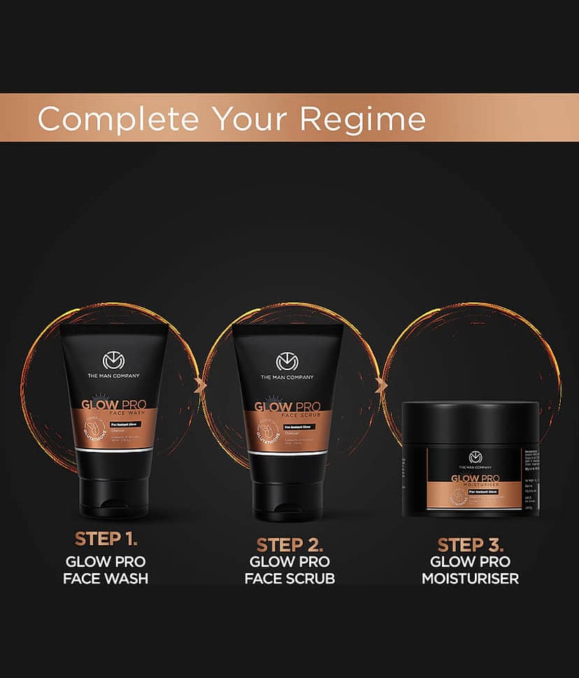 The Man Company Glow Pro Face Care Kit for Oily Skin | Glowing & Moisturized Skin Routine view 2
