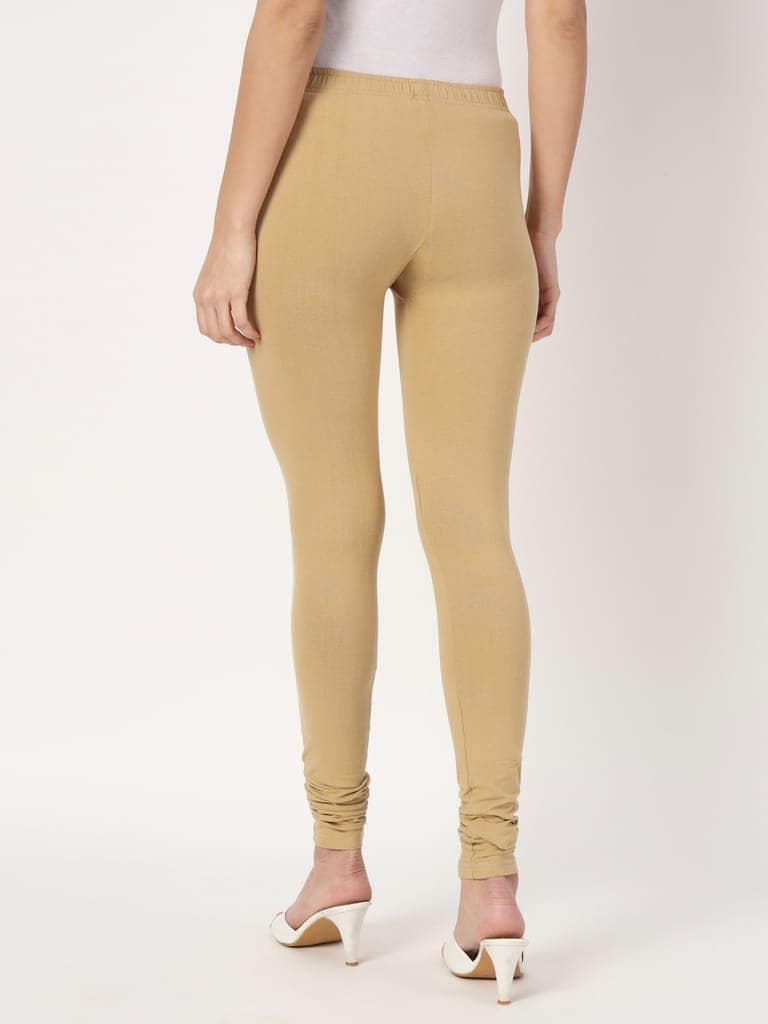 SOFT COLORS Women's Skinny Fit Ethnic Wear Churidar Leggings (Brown) view 2