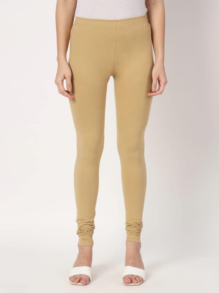 SOFT COLORS Women's Skinny Fit Ethnic Wear Churidar Leggings (Brown) view 7