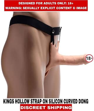 Sexual Wellness Men's Sex Toys L U X Y Hollow Strap-On Dildo Silicon And Curved Dong Strap-On For Men
