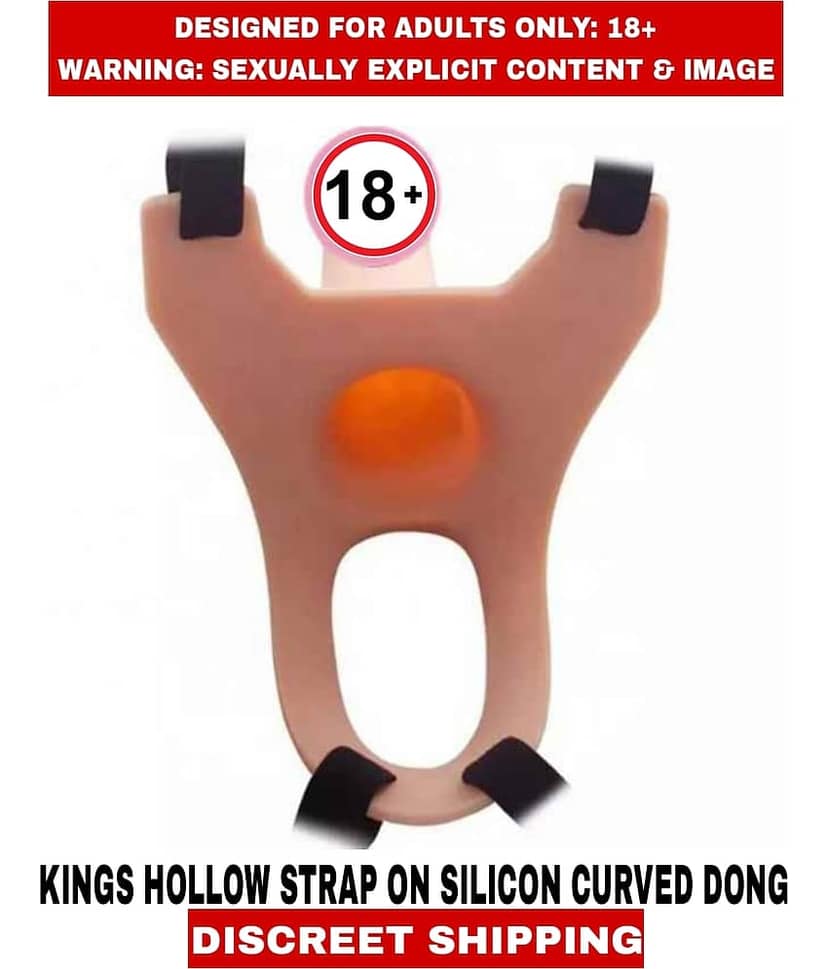Sexual Wellness Men's Sex Toys L U X Y Hollow Strap-On Dildo Silicon And Curved Dong Strap-On For Men view 2