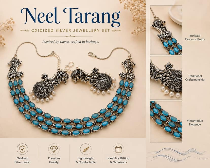 Glamvila Neel Tarang Jewellery set view 5