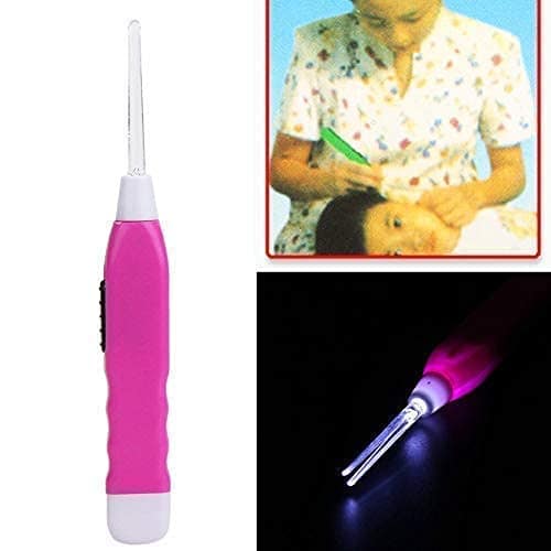 LED Flashlight Earpick for Ear wax remover and cleaner, Ear cleaning tools for kids and adults (Pack of-2, Multicolor) view 3