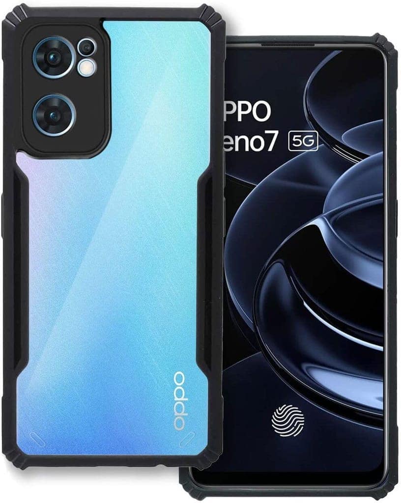 PLUGTECH Slim Shockproof Case | Matte Black Soft | Drop Protection | Precise Cutouts | Premium Mobile Cover for Oppo Reno 7