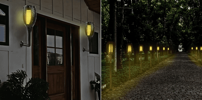 SAHAPECT Solar LED Light, 96 Led Garden Marshal Flickering Flame Torch Light Lamp-Pack of 1 view 7